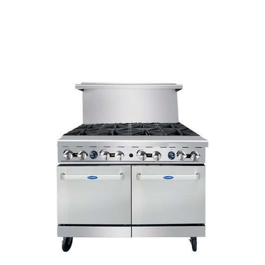 Atosa CookRite Commercial Gas Range Stainless Steel 48" - 8 Burners - AGR-8B