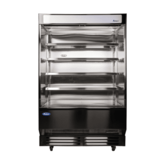 Atosa Open Air Merchandiser Black Exterior Stainless Steel 50", Refrigerator - AOM-50B