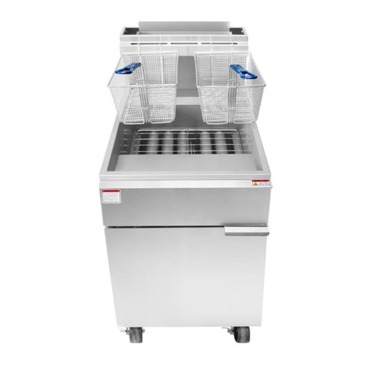 Atosa CookRite 75 lb Stainless Steel Gas Floor Fryer Energy Star Natural Gas - ATFS-75ES