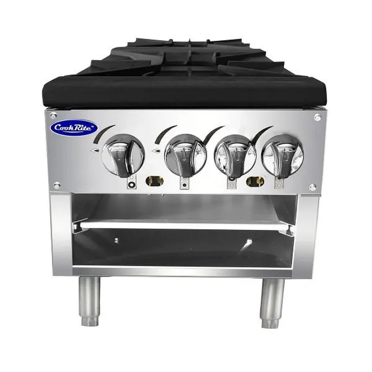 Atosa CookRite Stainless Steel Double Stock Pot Stove 18" - Low - ATSP-18-2L