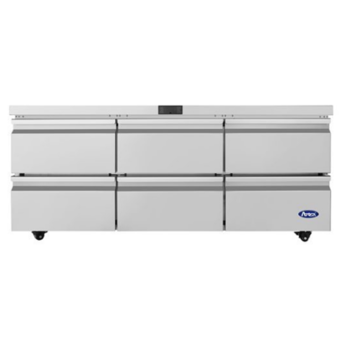 Atosa Stainless Steel Undercounter Refrigerator 6-Drawer 72" - AUR72D6