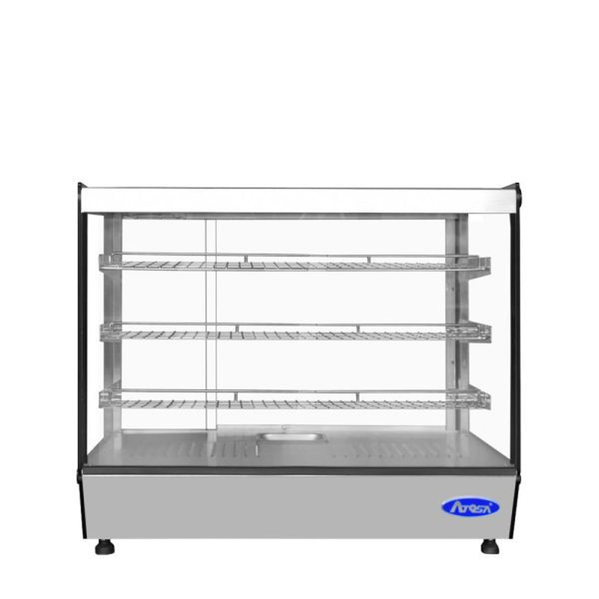 Atosa Countertop Heated Display Case Stainless Steel 5.3 Cu Ft - 2 Doors CHDS-53