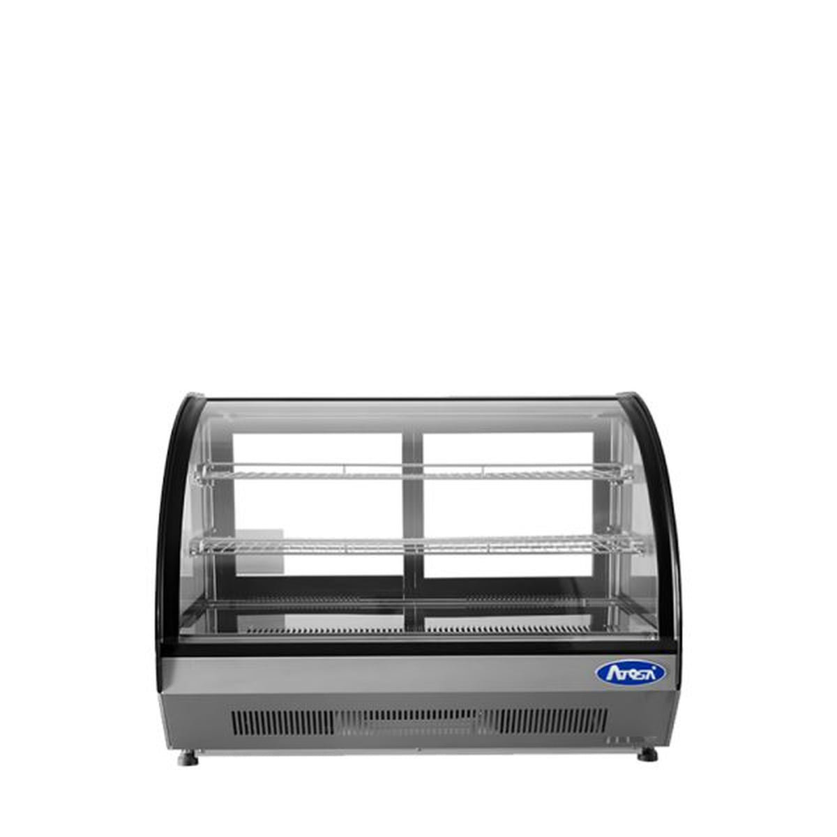 Atosa Countertop Refrigerated Display Case Curved Glass 4.6 Cu Ft CRDC-46