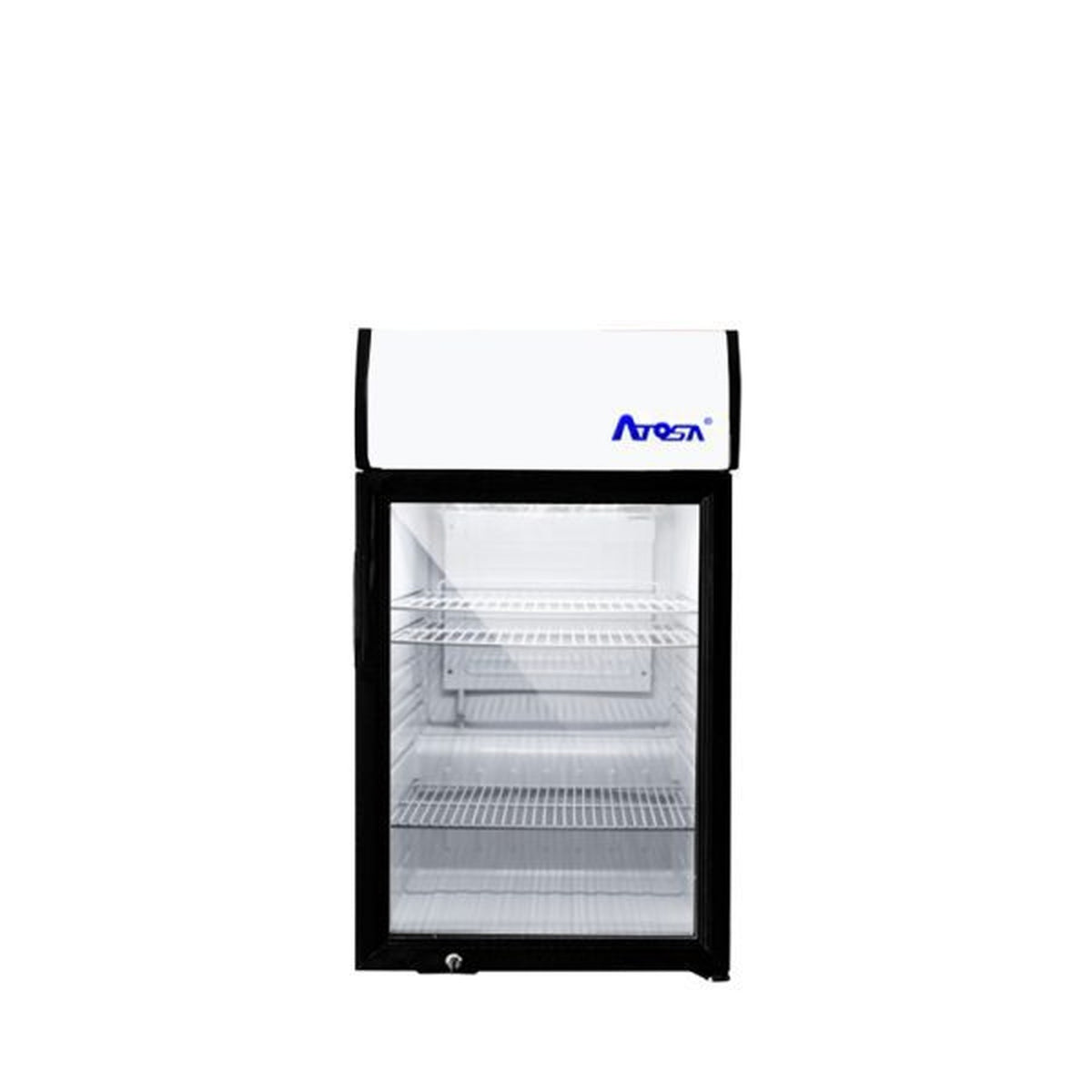 Atosa Countertop Glass Door Merchandiser Cooler with Lighted Header 18" CTD-3S