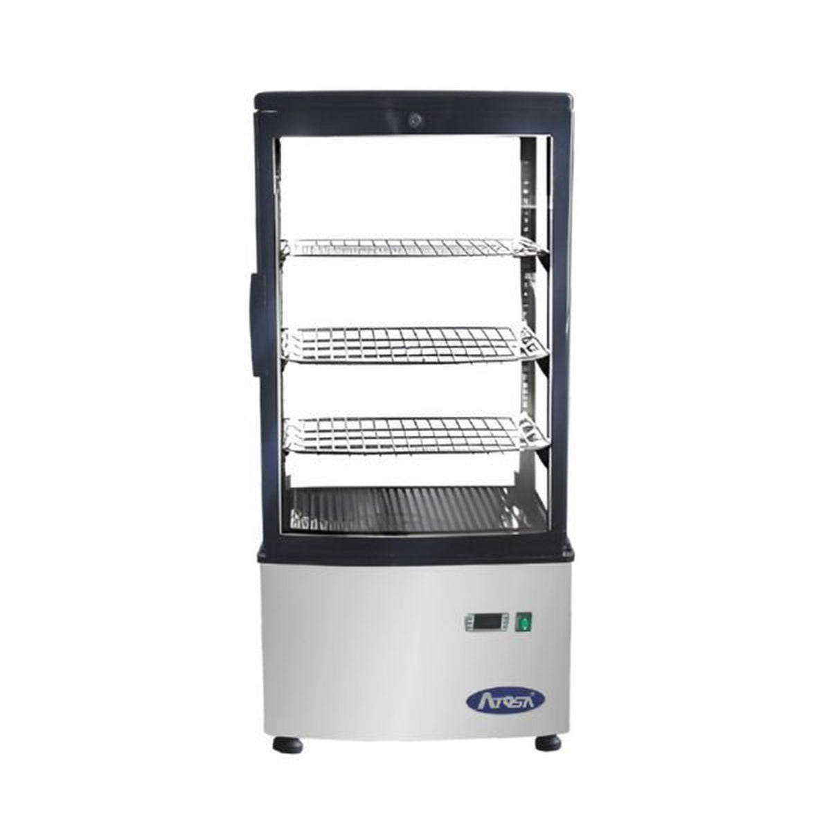 Atosa Diamond Showcase Refrigerator 4-Sided Glass 2.8 Cu Ft DSRC-28