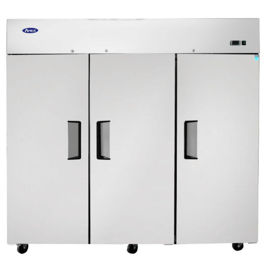 Atosa 3-Door Top Mount Reach-In Freezer Stainless Steel 64.9 Cu Ft - MBF8003GR