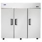 Atosa 3-Door Top Mount Reach-In Freezer Stainless Steel 64.9 Cu Ft - MBF8003GR