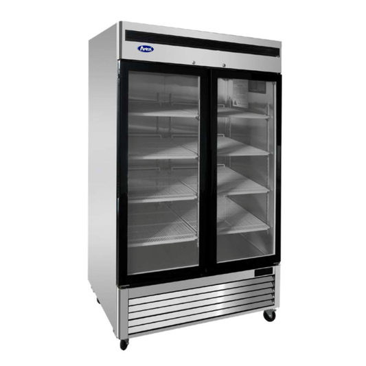 Atosa 2-Door Glass Merchandiser Freezer Stainless Steel 54" - Bottom - MCF8703ES - OUTLET