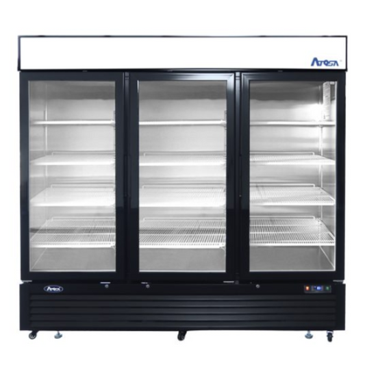 Atosa 3-Door Glass Bottom Mount Merchandiser Refrigerator 69.5 Cu Ft - MCF8724GR