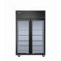 Atosa Pass-Thru Refrigerator Glass Door Black Exterior 2 - PLUS-F2B-GD-S-PT