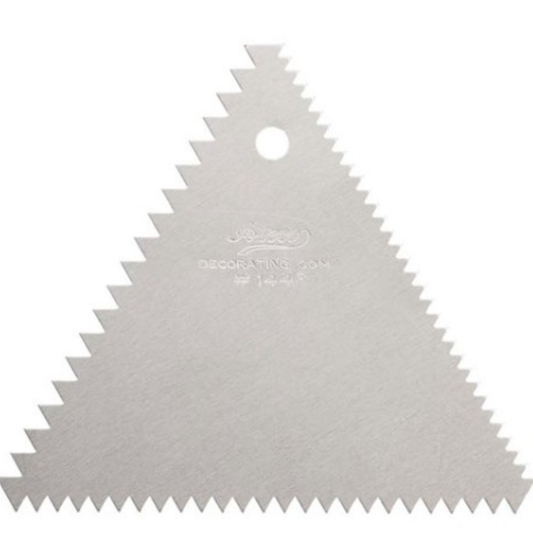 Ateco Decorating Comb 3-Sided Aluminum 4-1/4" x 4-1/4" - 1446