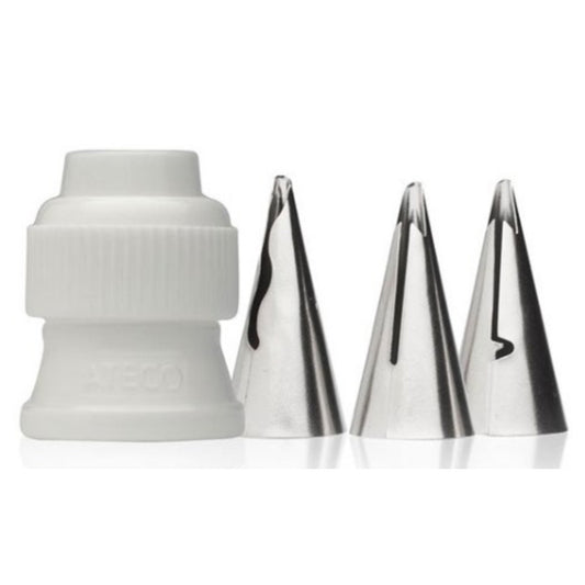 Ateco Ruffle Tube Set 4-Piece Stainless Steel - 384