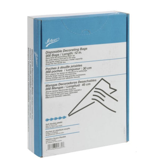 Ateco Pastry Bag, 12" Soft Disposable, 200Pk - 4635