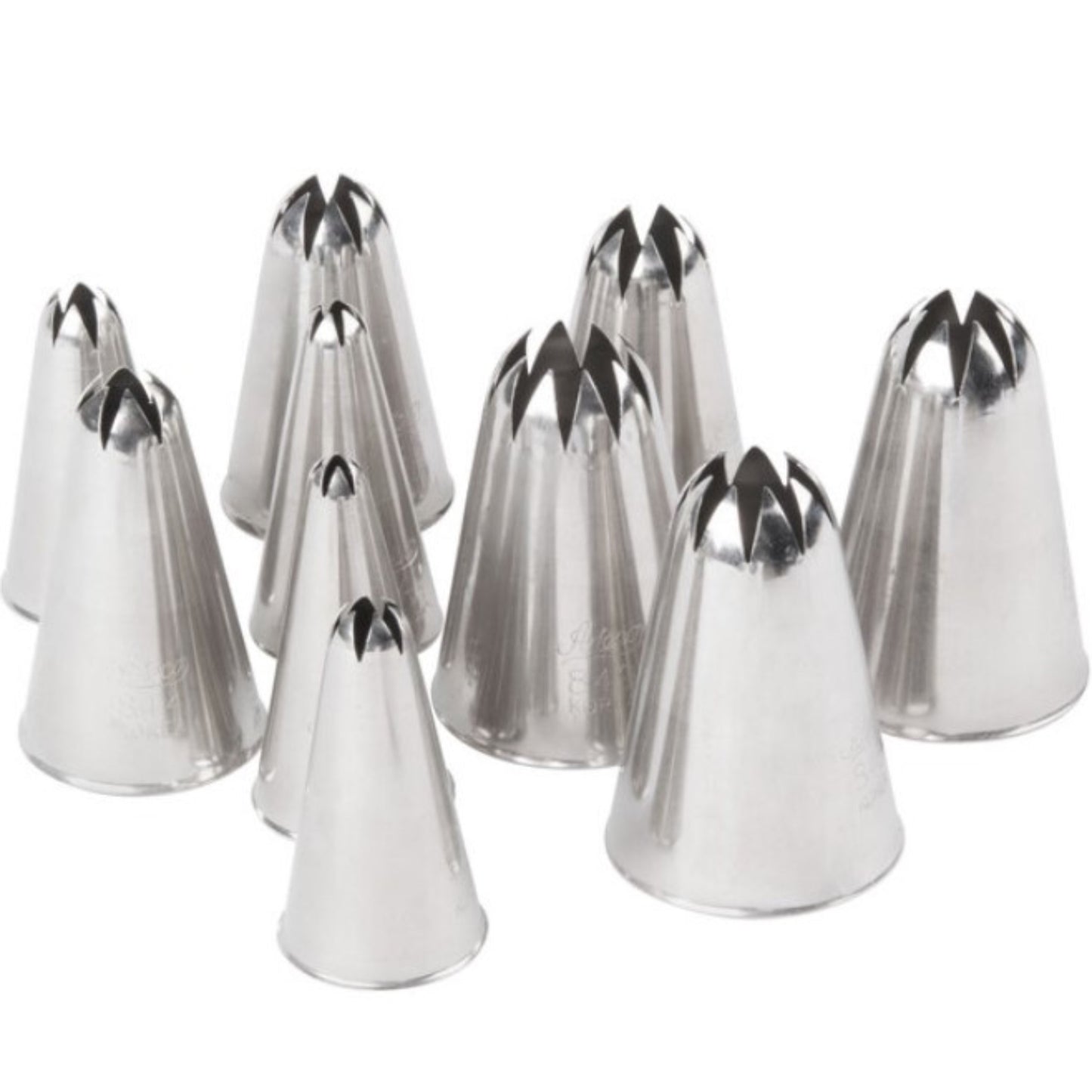 Ateco  Closed Star Tube Set, 10 Piece - 850