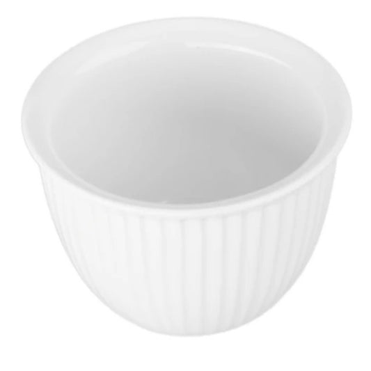 BIA Cordon Bleu Custard Cup, 7oz Fluted - White - EA - 900010