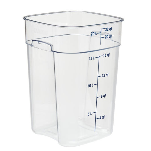 Cambro CamSquare FreshPro Polycarbonate Food Container, NSF, 22 Qt - 22SFSPROCW135