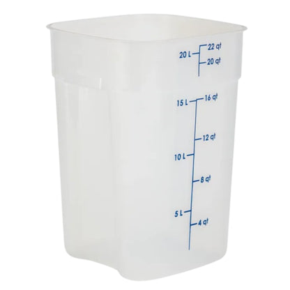 Cambro CamSquare FreshPro Polypropylene Food Container NSF 22 qt - 22SFSPROPP190