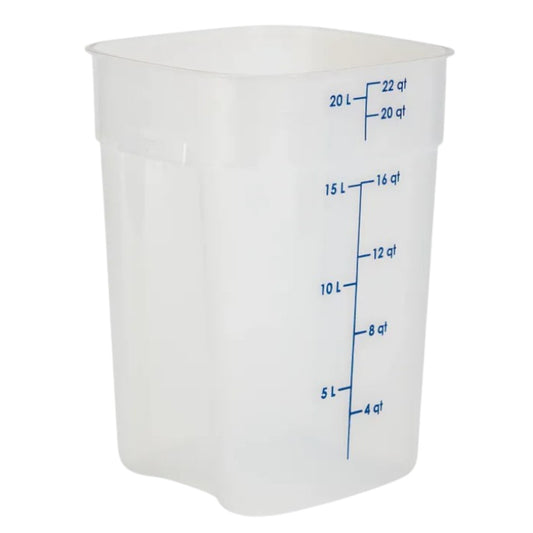 Cambro CamSquare FreshPro Polypropylene Food Container NSF 22 qt - 22SFSPROPP190