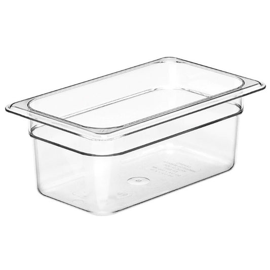 Cambro Cold Food Pan, Plastic - Fourth Size 4" Deep - Clear - 44CW135