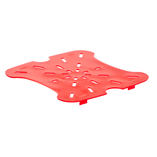 Cambro Drain Shelf, for 6 & 8 qt. FreshPro Containers, Red, NSF - 6SFSFPDPP266