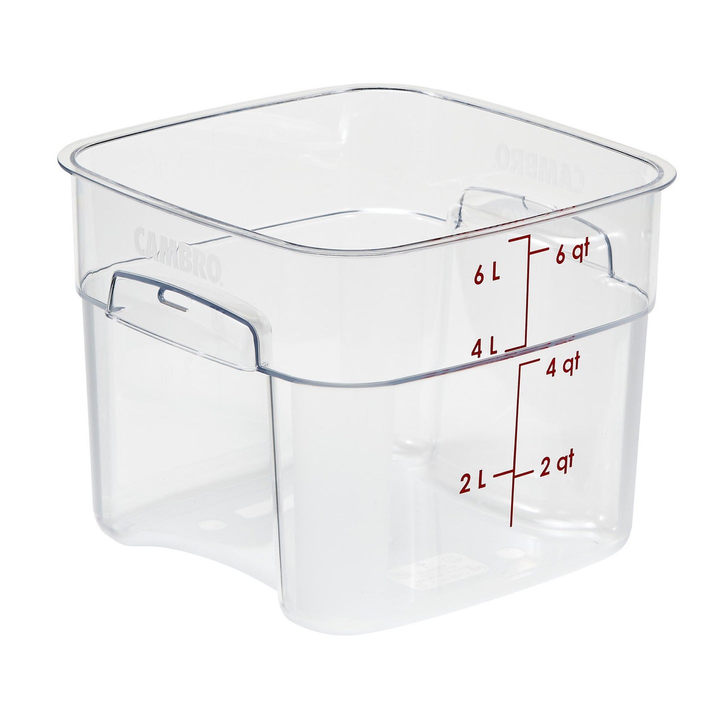 Cambro CamSquares FreshPro Polycarbonate Food Container NSF 6 Qt - 6SFSPROCW135