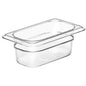 Cambro Cold Food Pan, Plastic Ninth Size 2 1/2" Deep Clear - 92CW135