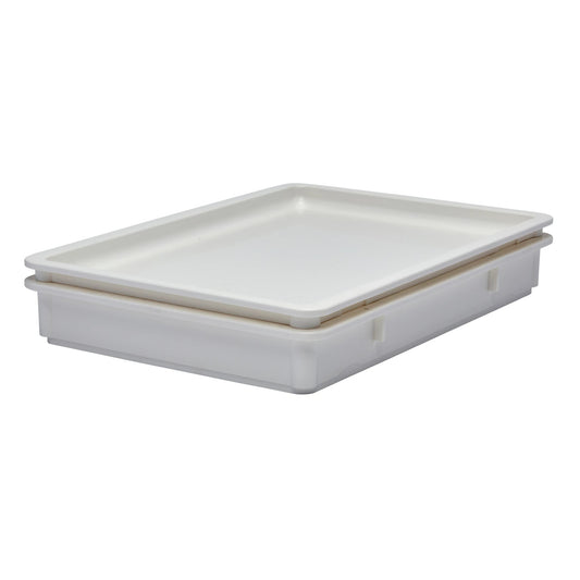 Caja para masa de pizza Cambro, 45,7 x 66 x 7,6 cm, color blanco - DB18263CW148