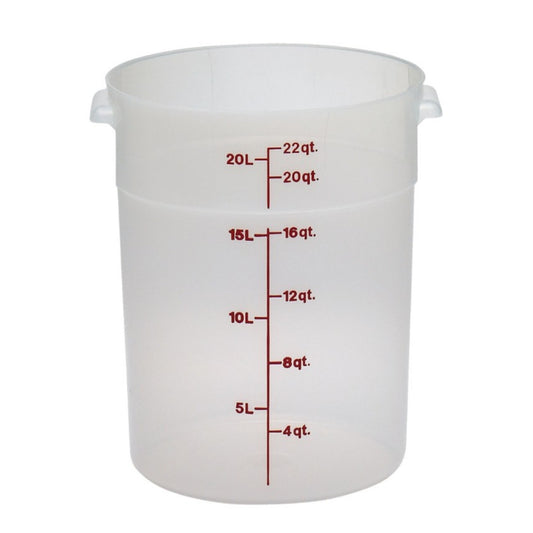 Cambro Round Polypropylene Food Storage Container NSF 22 Qt - RFS22PP