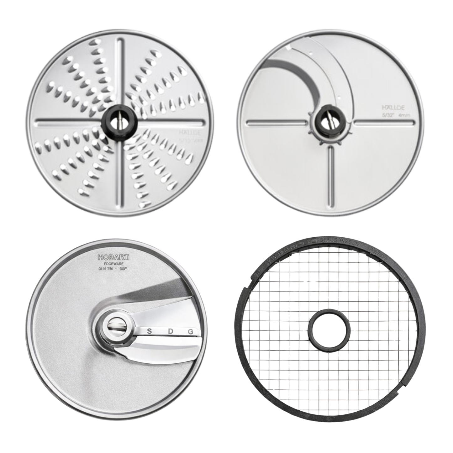 Hobart 4-Piece Food Processor Disc Set - CCH-4PACK