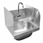 Hand Sink w/ Faucet & Splash Guards - HS-1615SSG