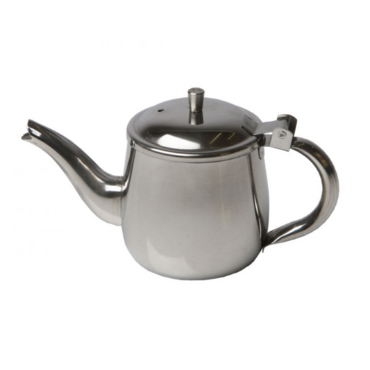 Servidor de cuello de cisne Libertyware de 10 oz con asa de acero inoxidable - SHWGN10