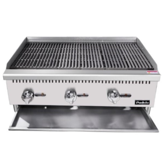 Padela 36" Charbroiler, Natural Gas, 105,000 btu - PCRB-36