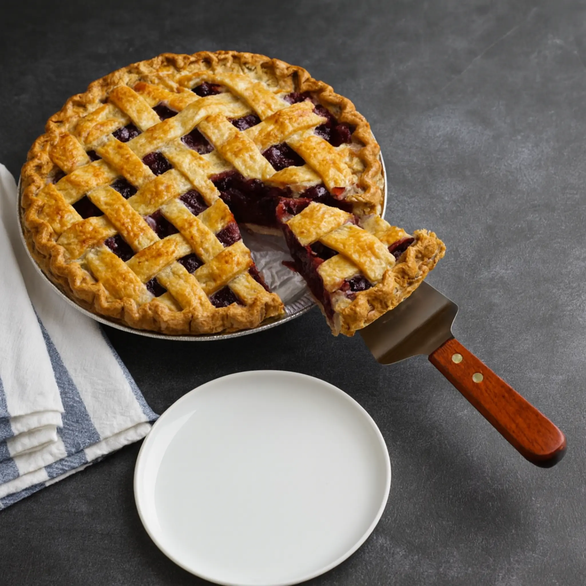 Pie and Cake Server with Wood Handle - WHP62 California Cooking
