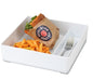 Cal- Mil Box 10x10x2.75", 2-Compartments, Melamine White - 22309-15