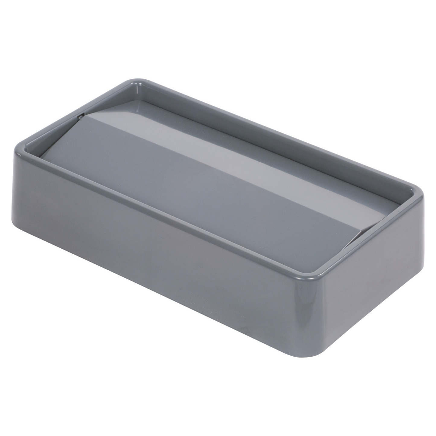 Tapa abatible Carlisle, receptáculo, compatible con contenedores de residuos Trimline de 15/23 galones, gris - 34202423
