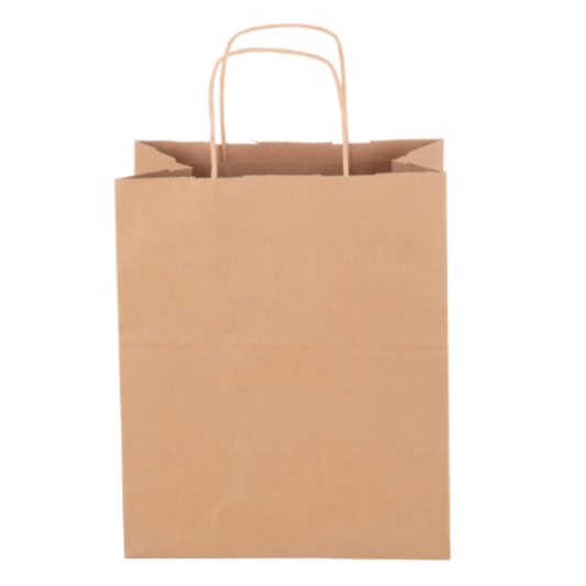 Duro Bag Kraft Shopping Bag, Twist Handles - CS of 250