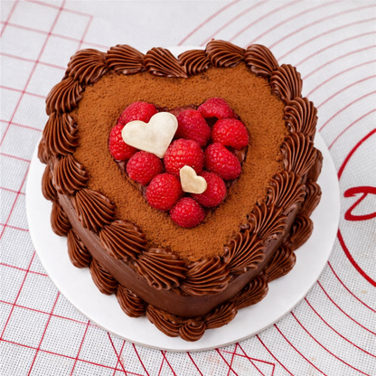 Fat Daddio's Heart Cake Pan, Aluminum 8" x 3", Removeable Bottom - PHT-L83