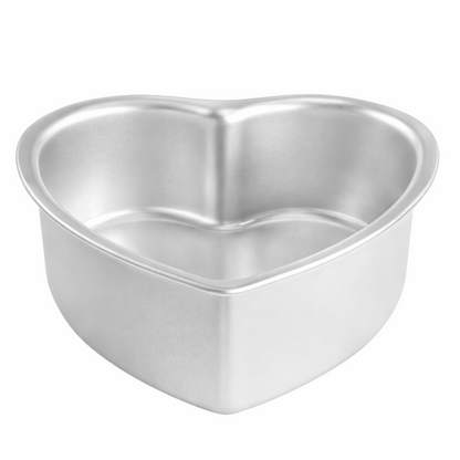Fat Daddio's Heart Cake Pan, Aluminum 8" x 3", Removeable Bottom - PHT-L83