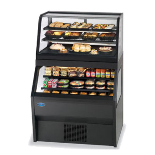 Federal Industries Refrigerator Display Case with Fednightcover and Fedcasters - CRR3628/RSS3SC