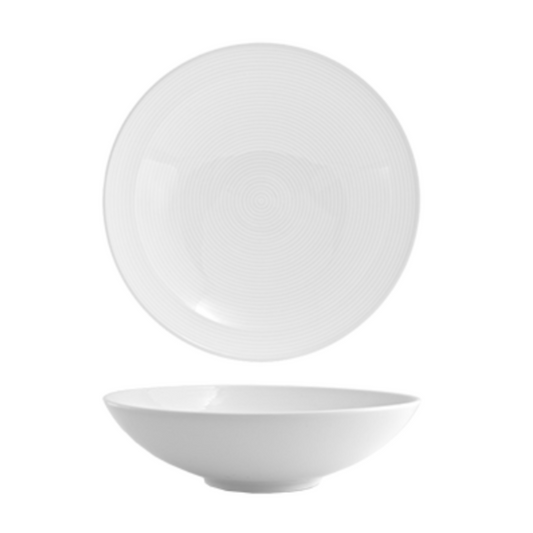 FOH Spiral Bowl - 10" White Porcelain, 6/Case - DBO030WHP22-MM