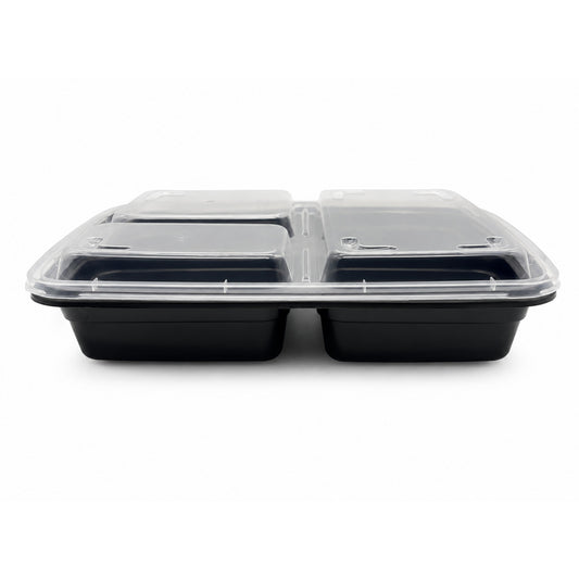 Food Packer 3-Compartment Two-Piece Container with Lid 36 oz - 2PC-3 - CS150 - OUTLET