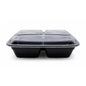 Food Packer 3 Compartment Rectangular Food Container 36 oz - CS150 - FP-RT-3 - OUTLET