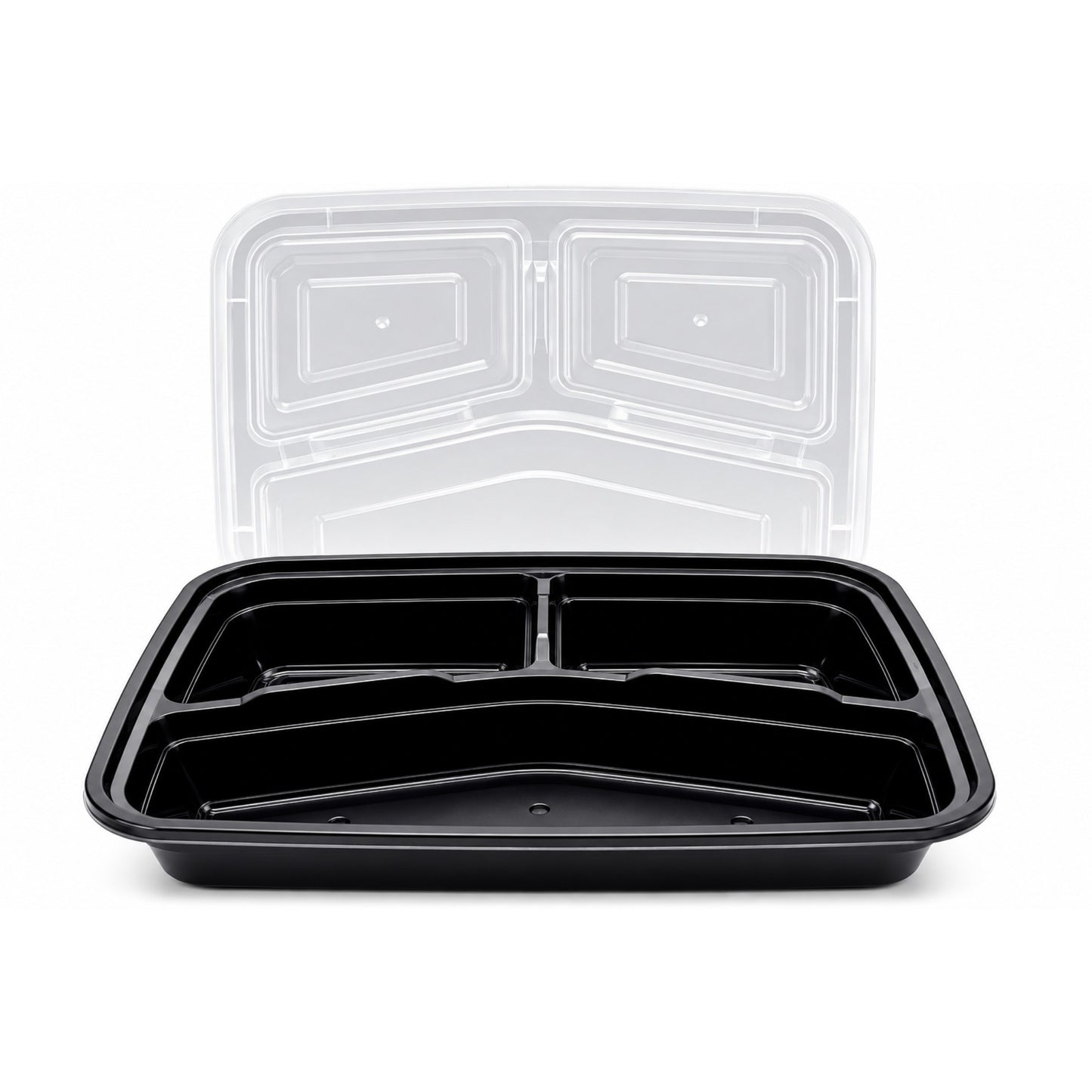 Food Packer 3 Compartment Rectangular Food Container 36 oz - CS150 - FP-RT-3 - OUTLET