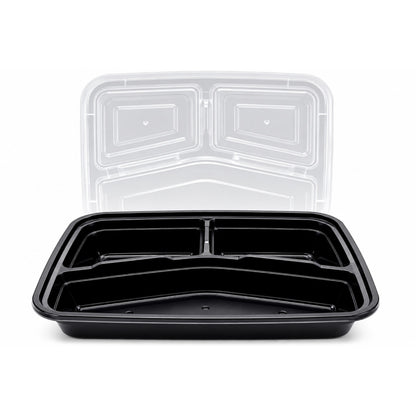 Food Packer 3 Compartment Rectangular Food Container 36 oz - CS150 - FP-RT-3 - OUTLET