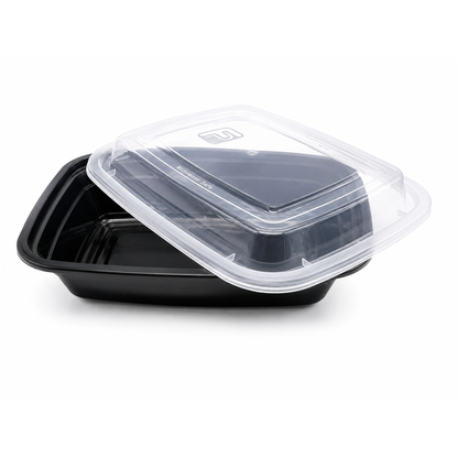 Food Packer Two-Piece Rectangular Plastic Container 12oz - FP-RT12 - CS150 - OUTLET