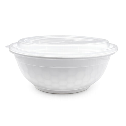 Food Packer PP Diamond Bowl with Lid 36 oz - CS150 - FP360 - OUTLET
