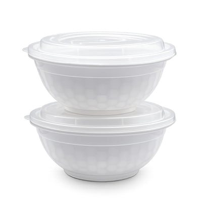 Food Packer PP Diamond Bowl with Lid 36 oz - CS150 - FP360 - OUTLET
