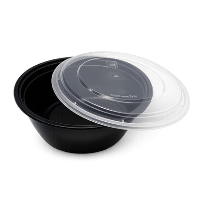 Food Packer Round Plastic To-Go Container with Lid 38 oz - CS150 - FP380 - OUTLET