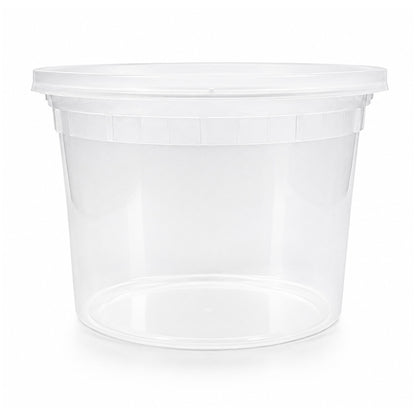 Food Packer Plastic Deli Container with Lid 64 oz - CS120 - FP64L - OUTLET