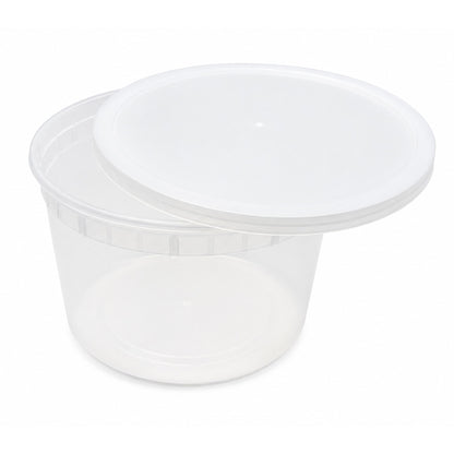 Food Packer Plastic Deli Container with Lid 64 oz - CS120 - FP64L - OUTLET